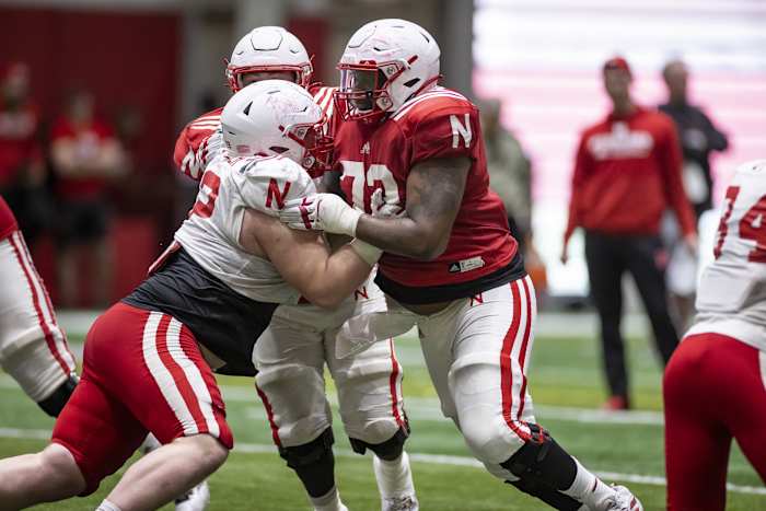Kevin Williams offensive lineman spring practice 2022.03.30 3080